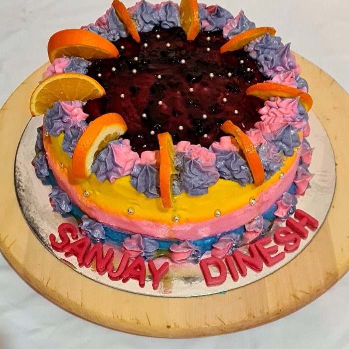 Blueberry & Mandarin Flavored Cake